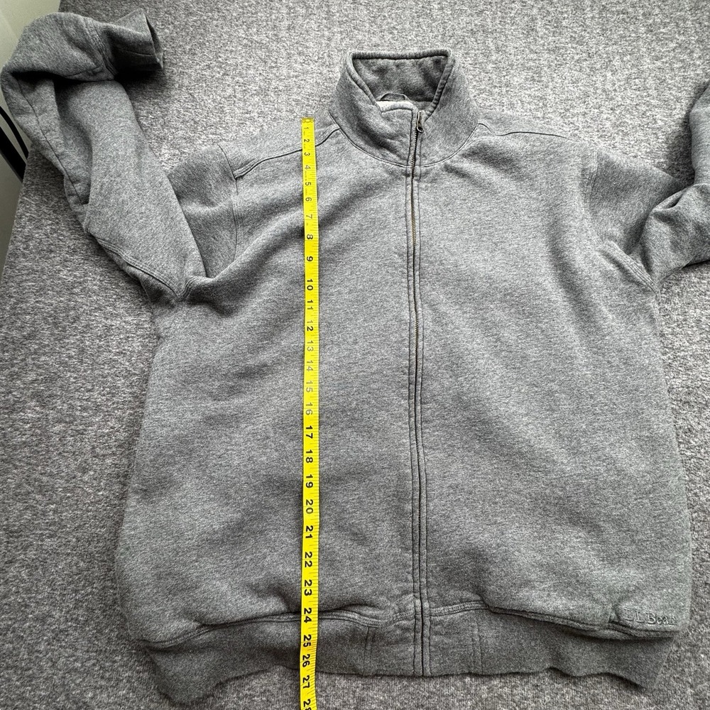 LL Bean Katahdin Iron‎ Works Mens Large Regular Sherpa Lined Grey Full Zip - Picture 10 of 16